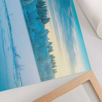 Wandposter mit Winterlandschaft