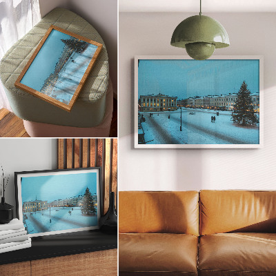 Poster mit Winterstadt-Motiv in Druckqualität