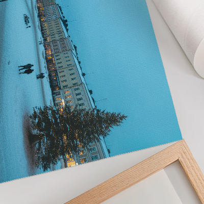Poster mit Winterstadt-Motiv in Druckqualität