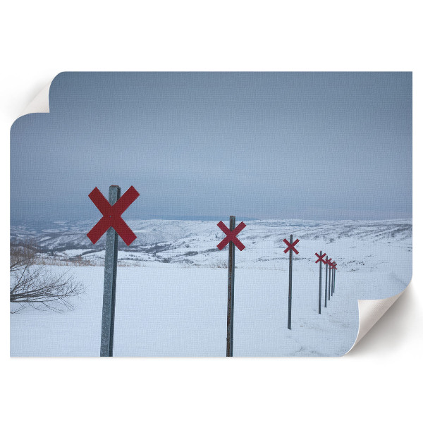 Poster mit Winterlandschaft