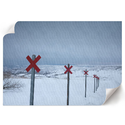 Poster mit Winterlandschaft