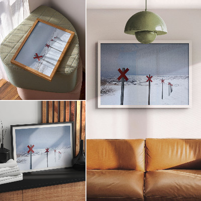 Poster mit Winterlandschaft