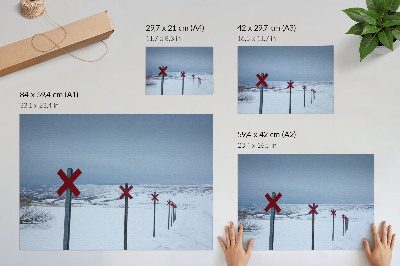 Poster mit Winterlandschaft