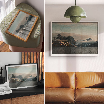 Plakat mit Bergpanorama