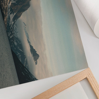 Plakat mit Bergpanorama