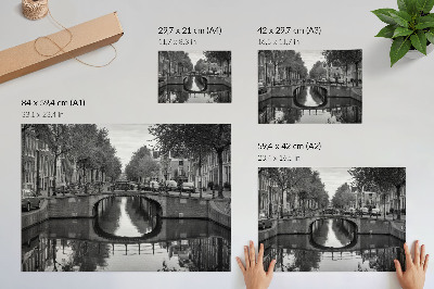 Wandposter mit Motiv einer Stadtbrücke
