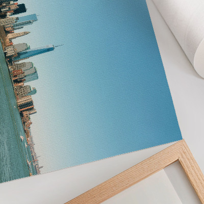 Poster mit Stadtpanorama