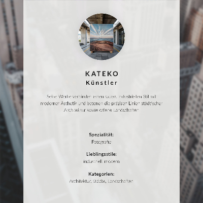 Wandposter mit Stadtlandschaft