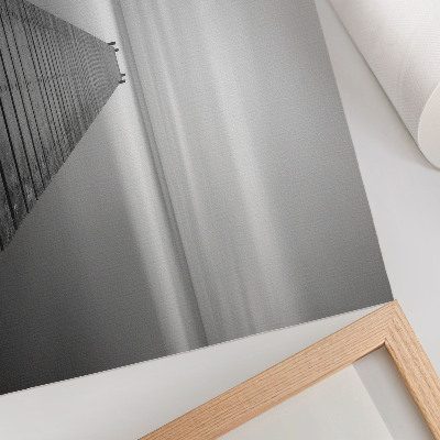 Poster mit minimalistischer Darstellung eines Piers