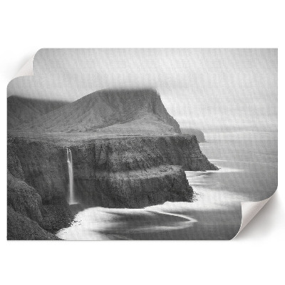 Wandposter mit Wasserfall-Motiv