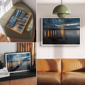 Poster druck Nachtbrücke