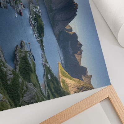 Poster mit Berglandschaft