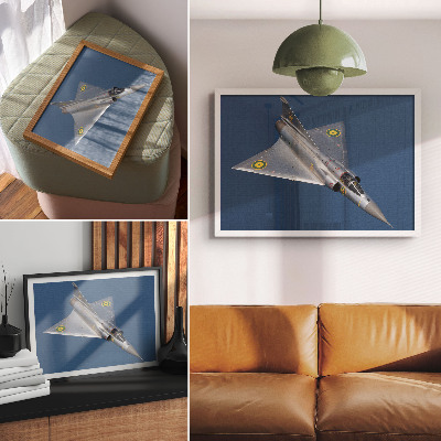 Poster mit Bildern eines Militärflugzeugs