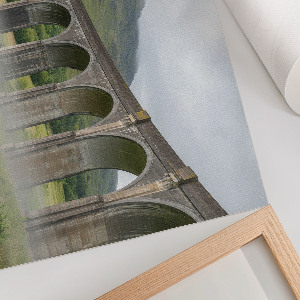 Poster druck Eine Brücke durchs Grün