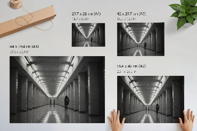 Wandposter „Minimalistischer Korridor“