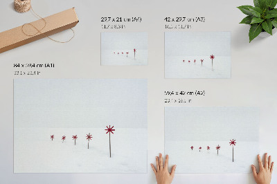 Poster mit Winterminimalismus-Motiv