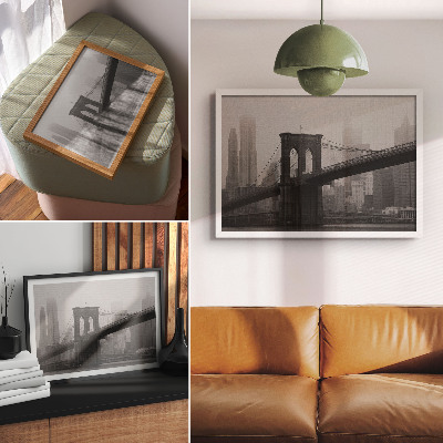 Poster mit Druck des Stadtpanoramas