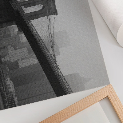 Poster mit Druck des Stadtpanoramas