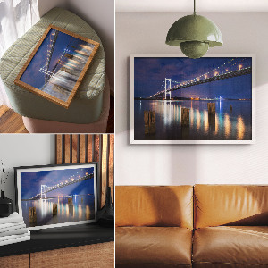 Poster bilder Nachtbrücke