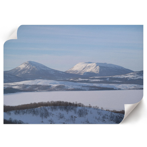 Poster mit Winterbergen