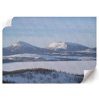 Poster mit Winterbergen