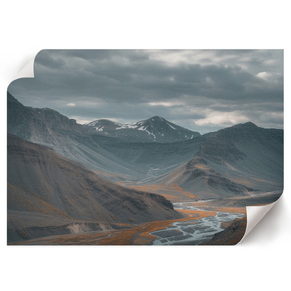 Wandposter mit Berglandschaft