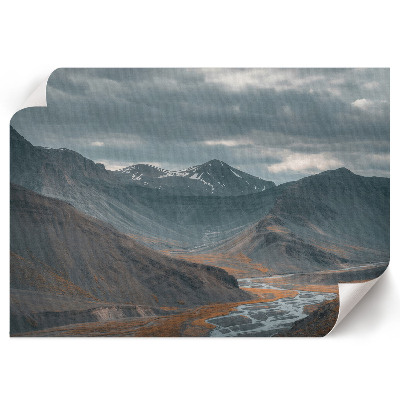 Wandposter mit Berglandschaft