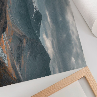 Wandposter mit Berglandschaft