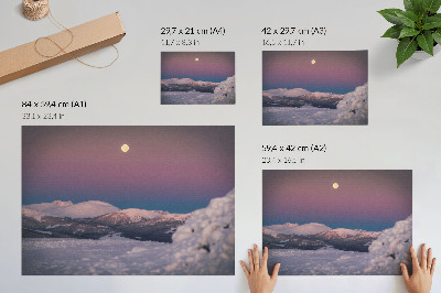 Poster mit Motiv einer Winterlandschaft