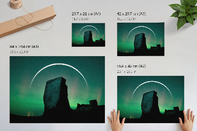 Poster mit Motiv von Weltraumfelsen