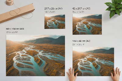 Poster mit Sonnenuntergangsmotiv