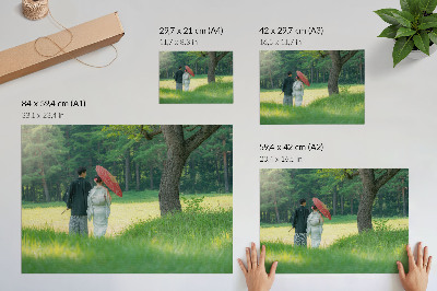 Plakat mit Motiv eines japanischen Paares