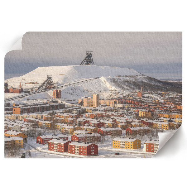 Plakat mit Winterlandschaft