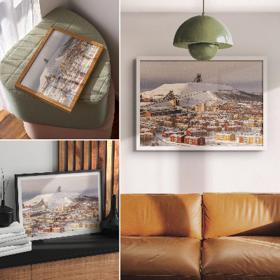 Plakat mit Winterlandschaft