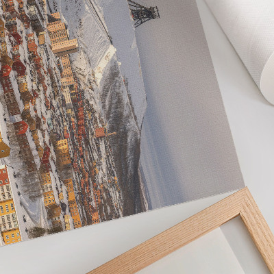 Plakat mit Winterlandschaft