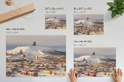 Plakat mit Winterlandschaft