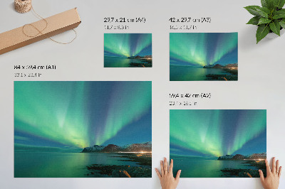 Wandposter mit Motiv Nordlicht
