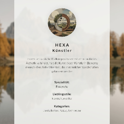 Poster mit Motiv eines Hauses in landschaftlicher Einsamkeit
