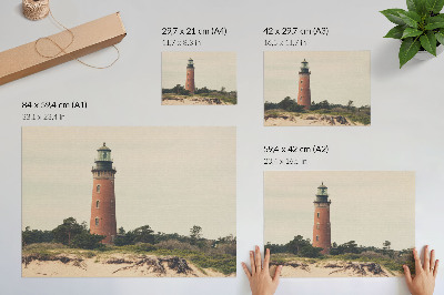 Poster mit Leuchtturm-Motiv