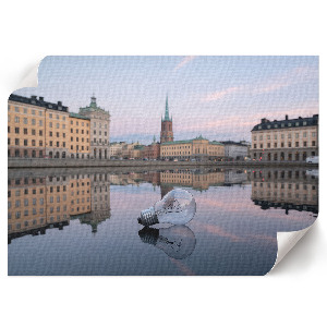 Poster bilder Die Glühbirne und die Stadt