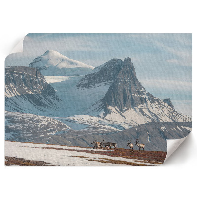 Wandposter mit Berglandschaft