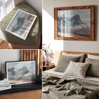 Wandposter mit Berglandschaft