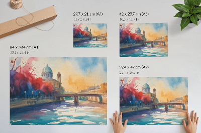 Poster mit Stadtlandschaft