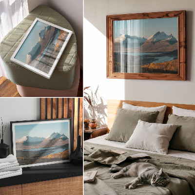 Poster mit Motiv einer Berglandschaft