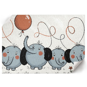 Poster mit Elefantenillustration