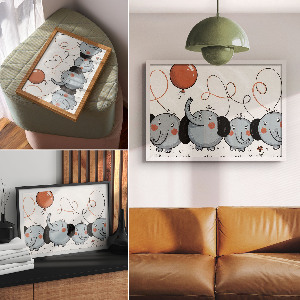 Poster bilder Elefantenillustration