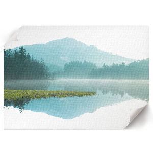 Poster mit Druck einer Berglandschaft