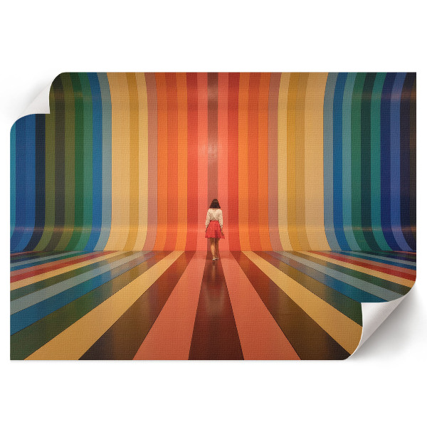 Poster mit Regenbogenstreifen