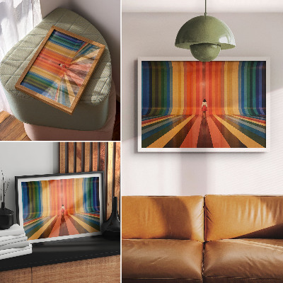 Poster mit Regenbogenstreifen