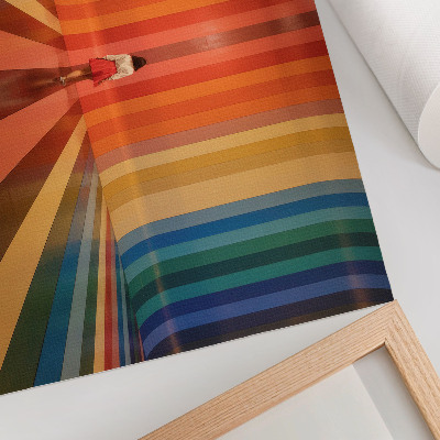 Poster mit Regenbogenstreifen
